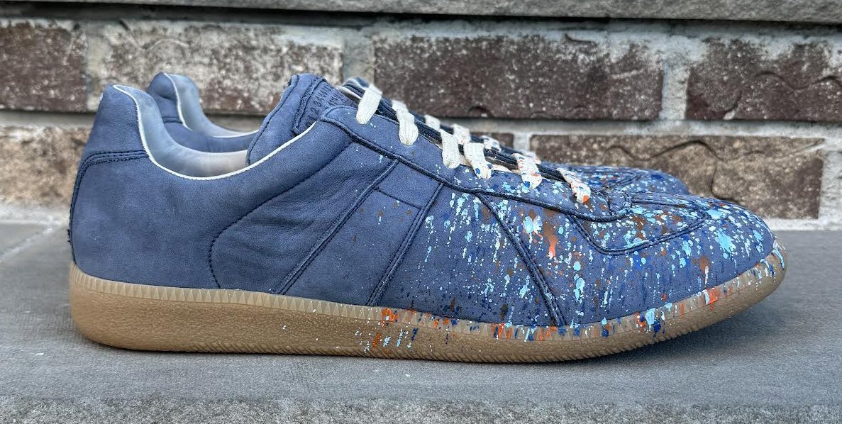 Maison Margiela Replica Grey Splatter (Size 45) DS — RootsBK Maison Margiela Replica Grey Splatter (Size 45) DS — RootsBK